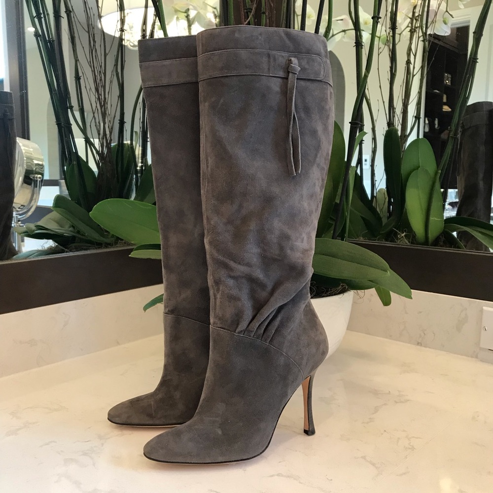 MANOLO BLAHNIK SUEDE BOOTS